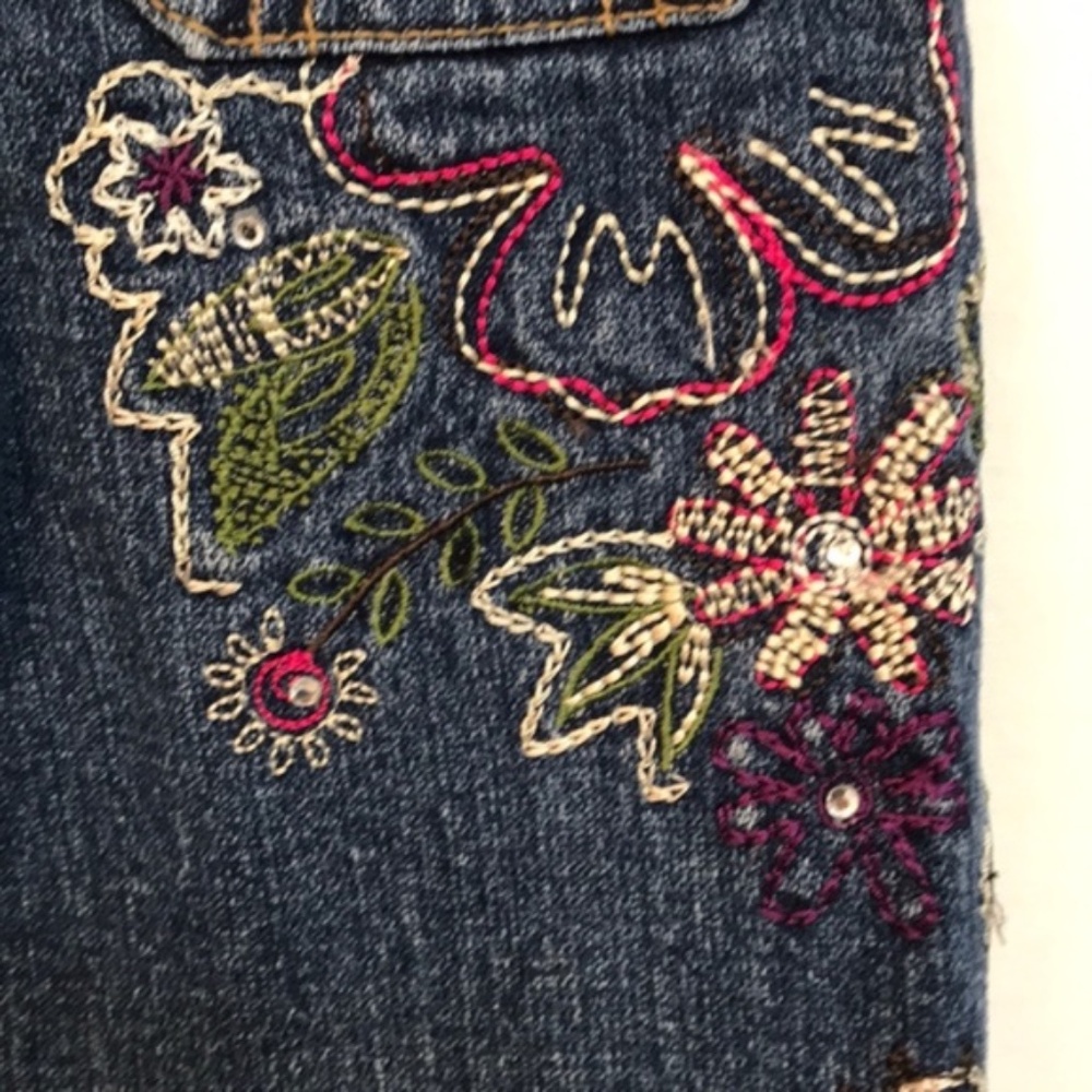 Vintage Esprit Embroidered Flare Blue Jeans - Picture 2 of 3